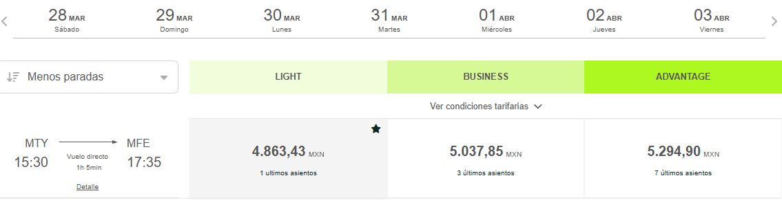 Nueva ruta Monterrey-McAllen